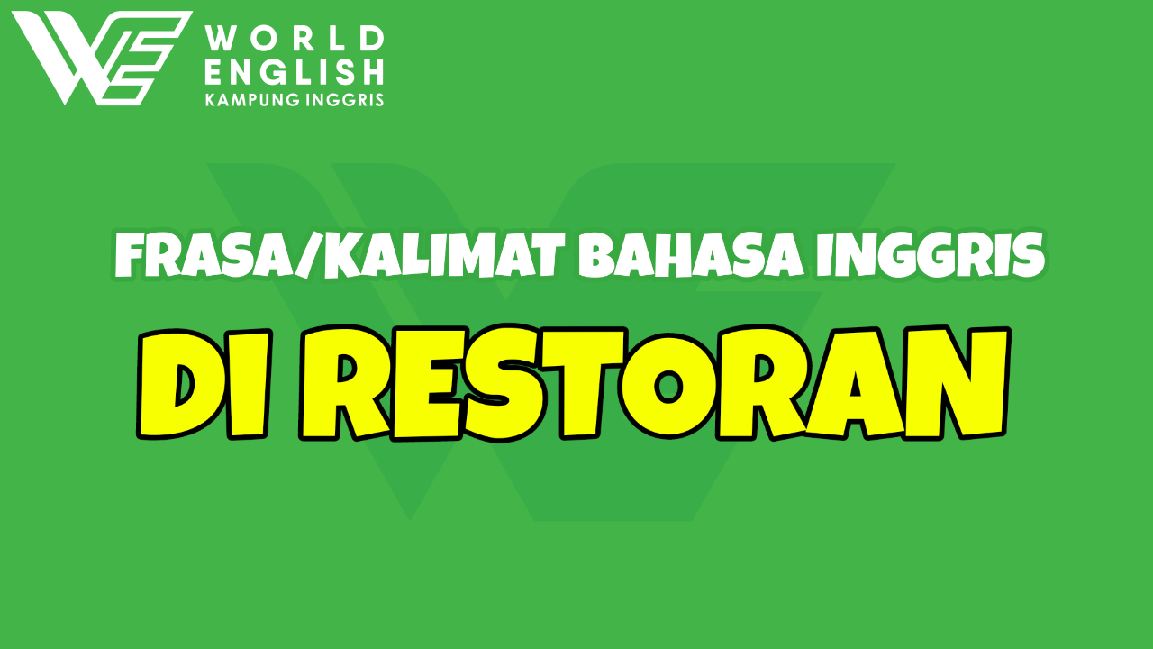kalimat bahasa inggris di restoran