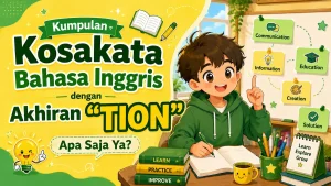 kosakata bahasa inggris dengan akhiran tion