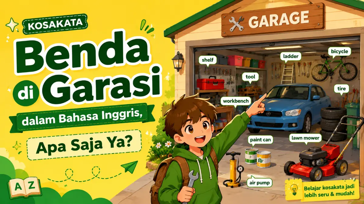 kosakata benda di garasi dalam bahasa inggris