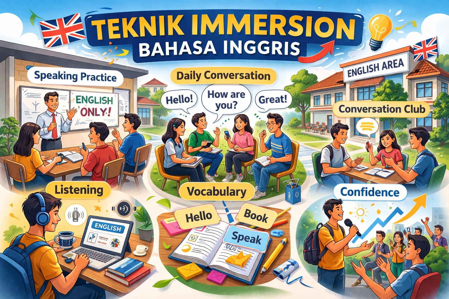 teknik immersion bahasa inggris