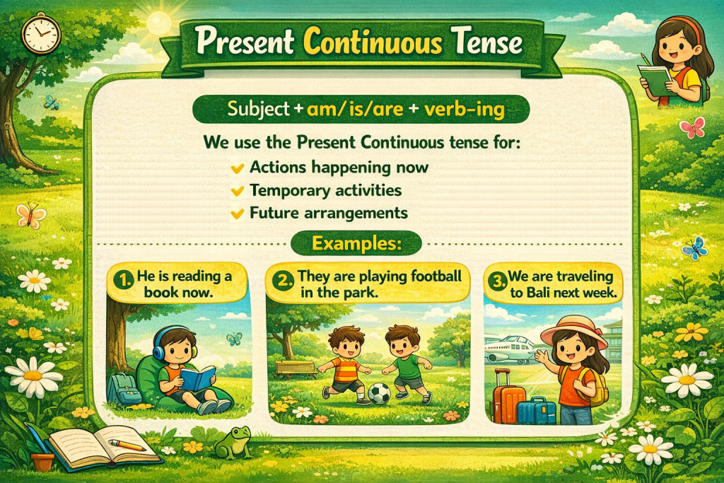 contoh soal present continuous tense