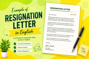 contoh surat resign bahasa inggris