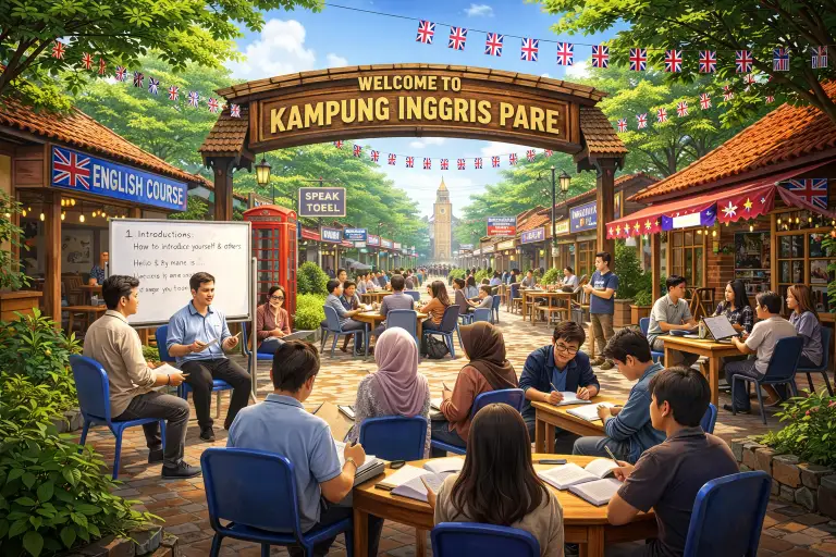 suasana belajar di kampung inggris pare
